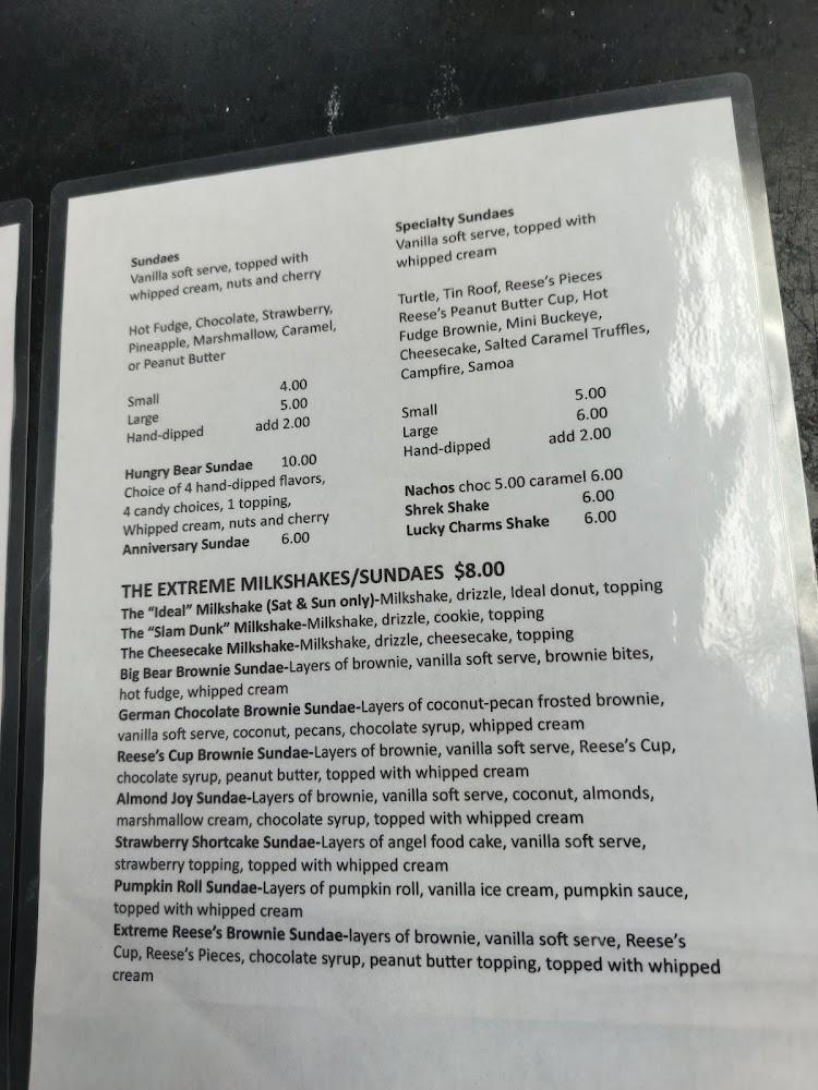 Hungry Bear Diner & Ice Cream Menu image 4